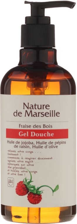 Гель для душа с натуральными маслами и ароматом земляники - Nature de Marseille Strawberries Shower Gel — фото N1