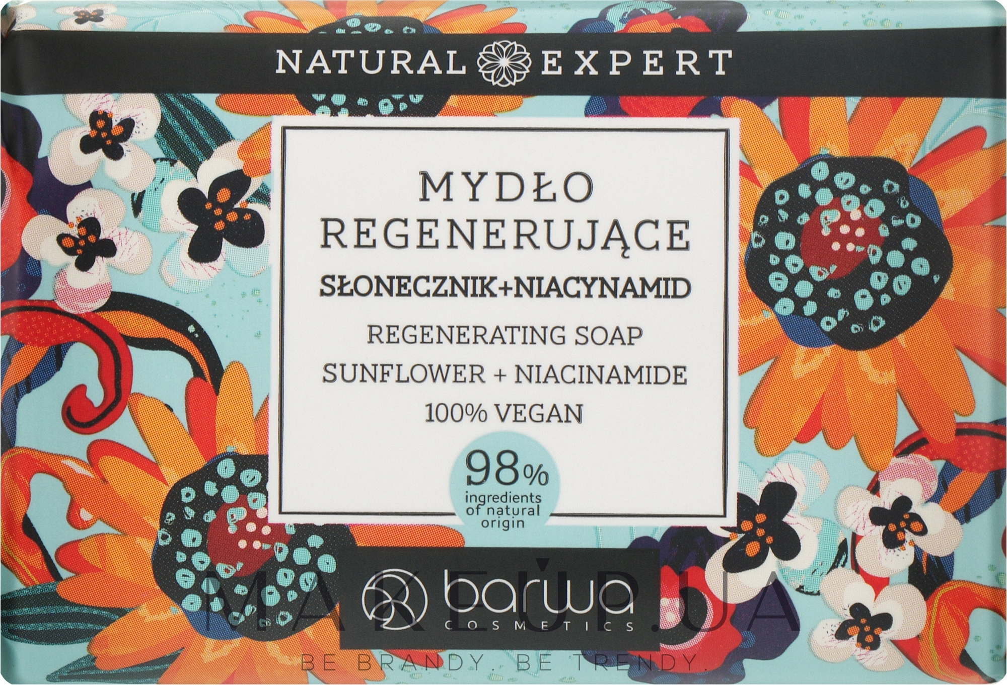 Твердое питательное мыло "Подсолнух и ниацинамид" - Barwa Natural Expert — фото 100g
