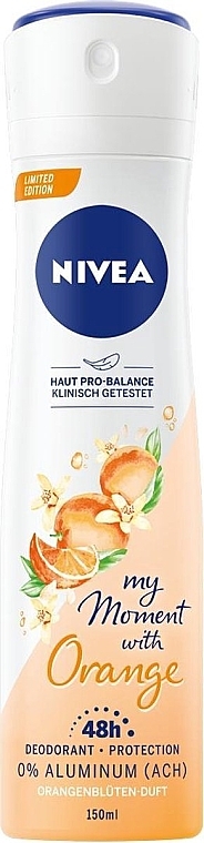 Дезодорант - NIVEA My Moment With Orange Spray Deodorant — фото N1