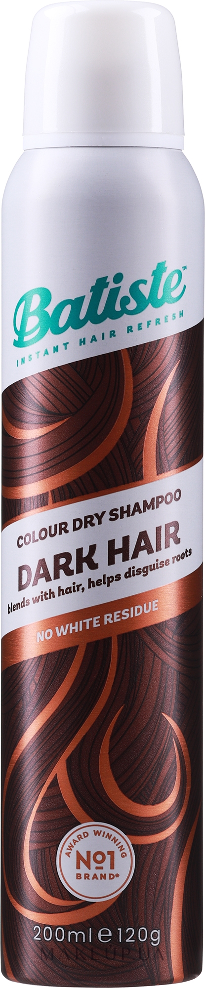 Сухой шампунь для темных волос - Batiste Dry Shampoo Dark and Deep Brown a Hint of Color — фото 200ml