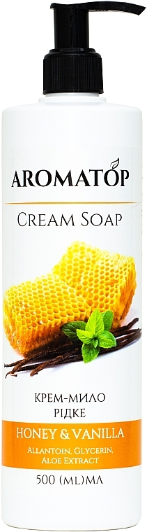 Крем-мыло для рук "Мед-Ваниль" - Aromatop Cream Soap — фото N1