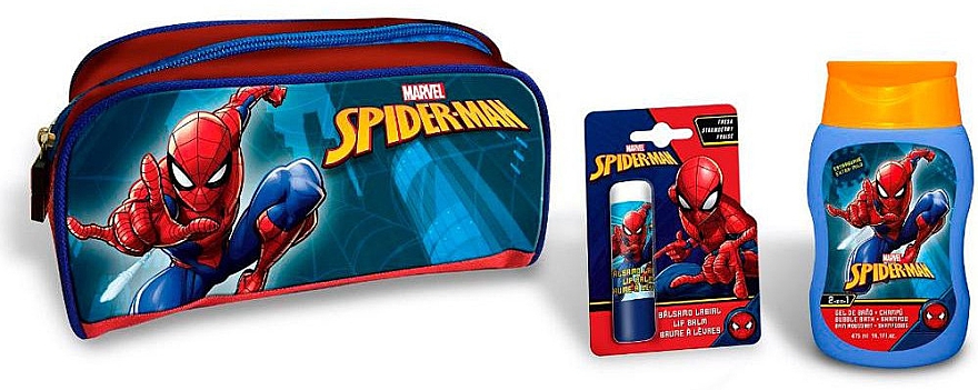 Набір - EP Line Marvel Spider Man Gift Box (sh/gel/200ml + lip/balm/4g + bag/1pcs) — фото N1