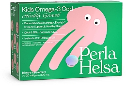 Духи, Парфюмерия, косметика Омега-3 из трески, с витаминами А и Д3, 120 капсул - Perla Helsa Kids Omega-3 Cod Healthy Growth Dietary Supplement