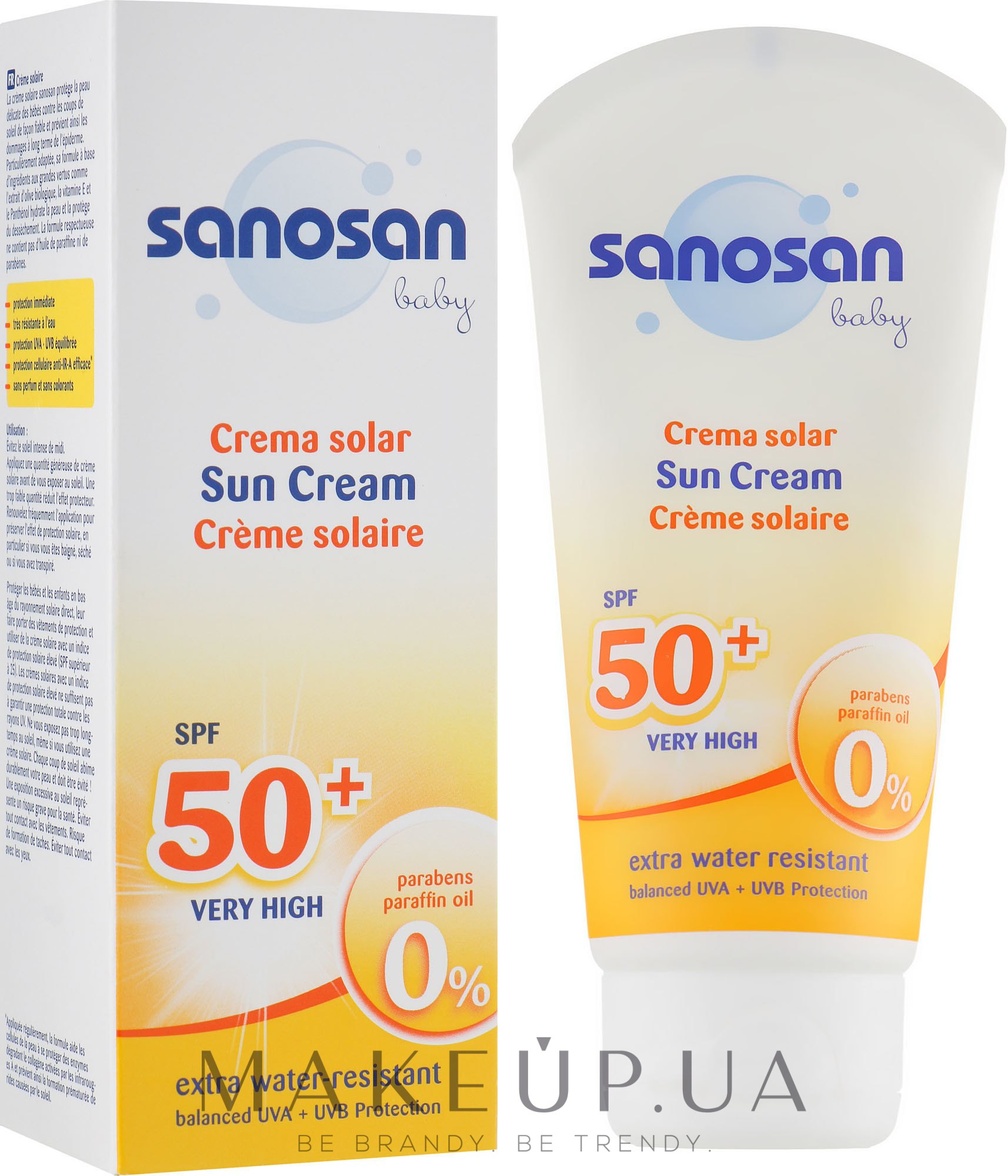 Детский солнцезащитный крем - Sanosan Baby SPF 50 — фото 75ml