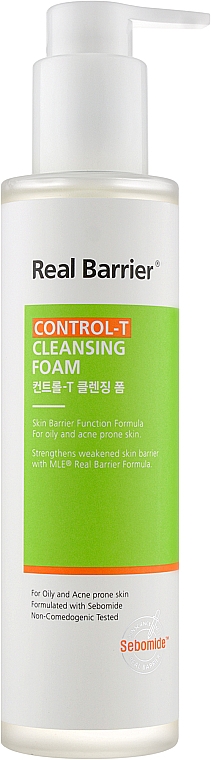 Пінка для шкіри, схильної до жирності - Real Barrier Control-T Cleansing Foam