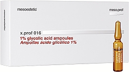 Препарат для мезотерапии на основе гликолевой кислоты - Mesoestetic X.prof 016 Glycolic Acid 1% — фото N2