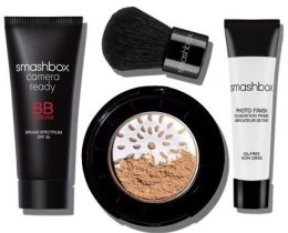 Парфумерія, косметика Smashbox Try It Kit (Halo + BB) Light (cr/15ml + pow/3,4g + pr/7,1ml + brush) - Smashbox Try It Kit (Halo + BB) Light (cr/15ml + pow/3,4 g + pr/7,1 ml + brush)