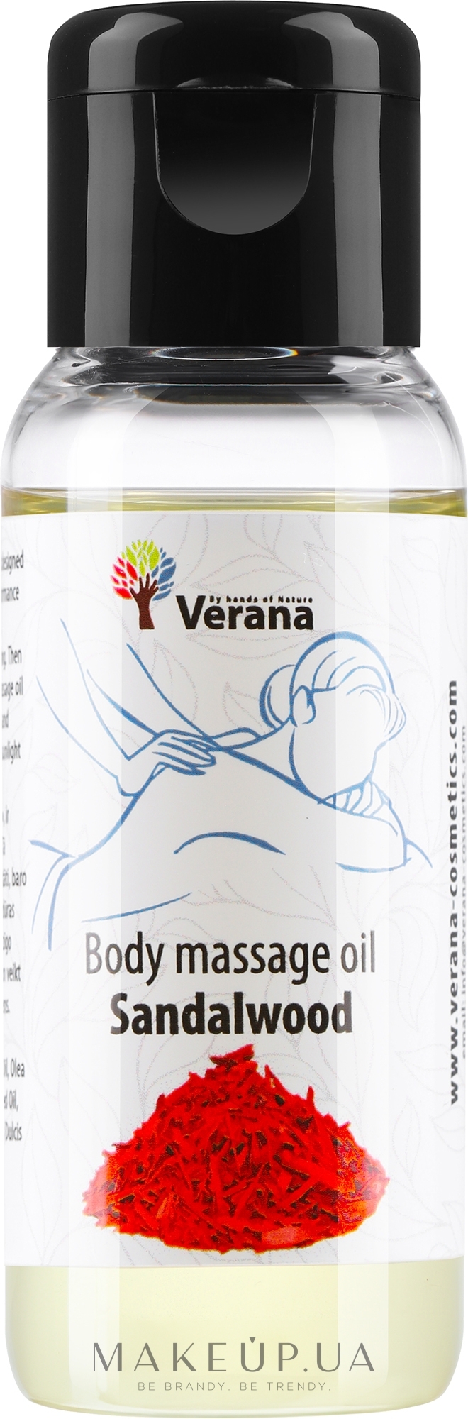 Массажное масло для тела "Sandalwood" - Verana Body Massage Oil — фото 30ml