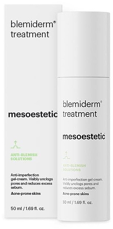 Ночной крем-гель для жирной кожи с акне - Mesoestetic Blemiderm Treatment — фото N2