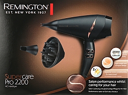Фен для волос - Remington AC7200W PRO 2200 AC Black — фото N2