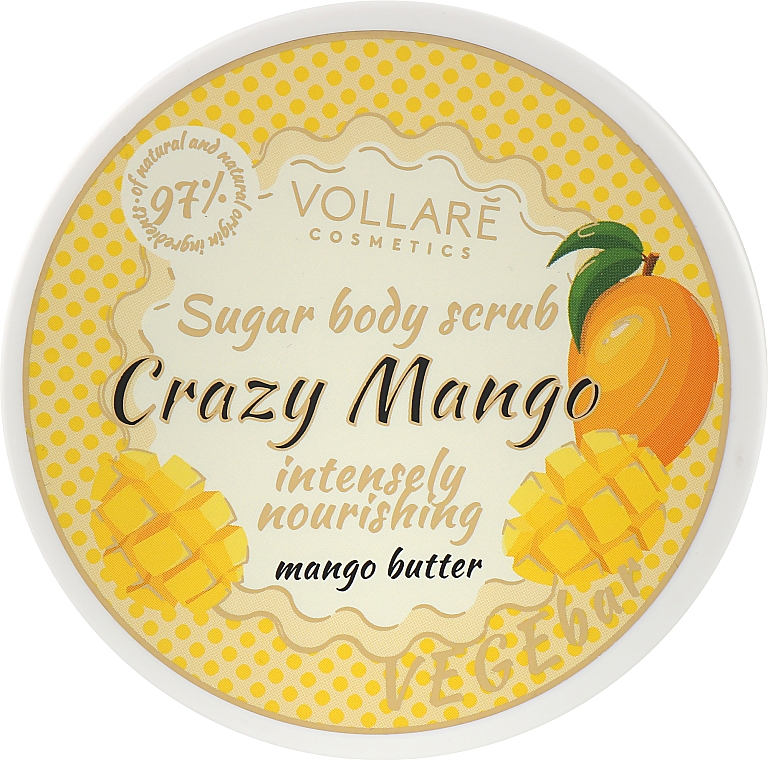 Цукровий пілінг для тіла з олією манго - Vollare Sugar Body Scrub Crazy Mango
