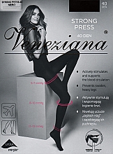 Колготки для жінок "Strong press", 40 Den, nero - Veneziana — фото N1