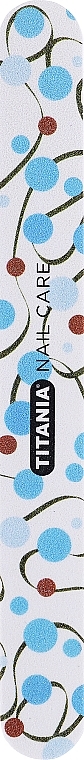 Пилочка для ногтей "Retro" 1227, двусторонняя, с голубым принтом - Titania Nail File — фото N1