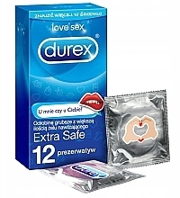 Духи, Парфюмерия, косметика Презервативы утолщенные, 12 шт - Durex Extra Safe Emoji