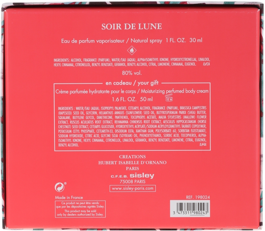 Sisley Soir De Lune Merci Gift Set - Набор (edp/30ml + b/cr/50ml) — фото N4