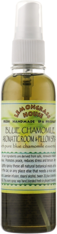 Ароматический спрей для дома "Голубая ромашка" - Lemongrass House Blue Chamomile Aromaticroom Spray — фото N1