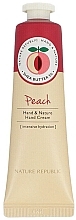 Парфумерія, косметика Зволожувальний крем для рук - Nature Republic Hand and Nature Hand Cream Peach