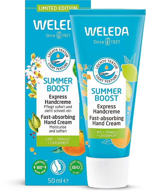 Крем для рук - Weleda Summer Boost Express Hand Cream Limited Edition — фото N2