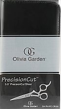 Ножиці для стрижки волосся, чорний лакований чохол - Olivia Garden PrecisionCut 5.0 — фото N1