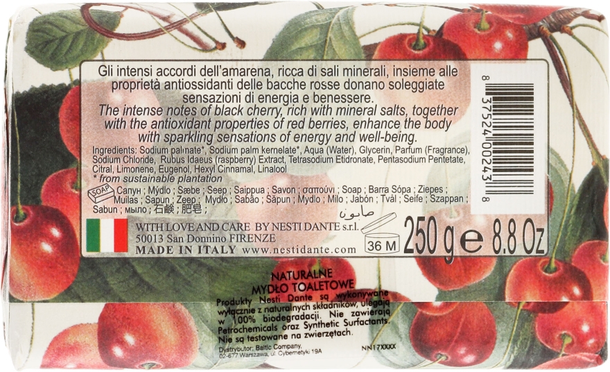 Мыло "Черешня и красные ягоды" - Nesti Dante Il Frutteto Soap — фото N2