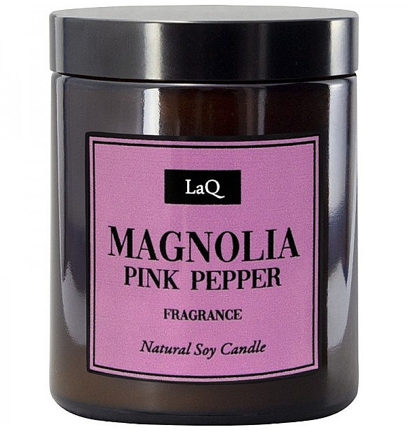 Натуральна соєва свічка "Магнолія і рожевий перець" - LaQ Magnolia Pink Pepper Natural Soy Candle — фото N1