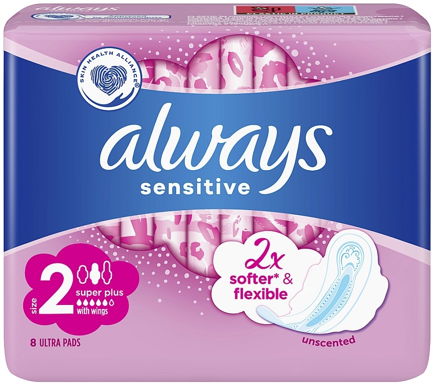 Гігієнічні прокладки, 8 шт - Always Sensitive Ultra Super Plus — фото N1