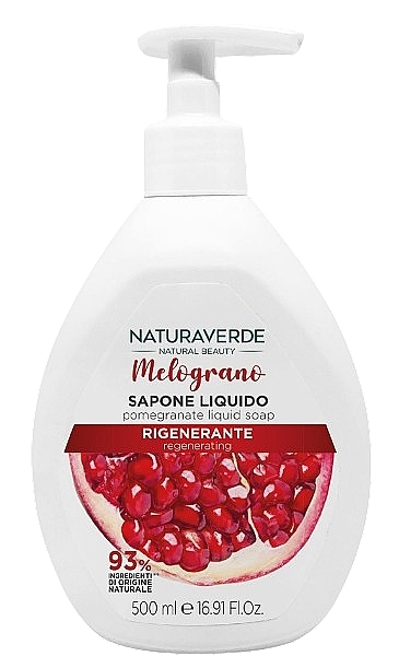 Жидкое мыло с маслом граната - Naturaverde Pomegranate Oil Liquid Soap — фото N1