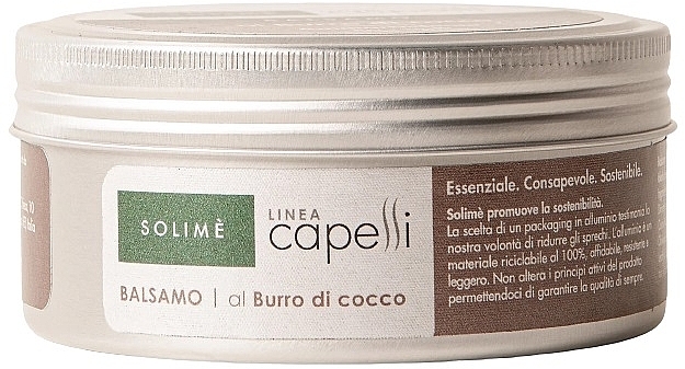 Кондиционер для волос с кокосовым маслом - Solime Capelli Coconut Butter Conditioner — фото N2