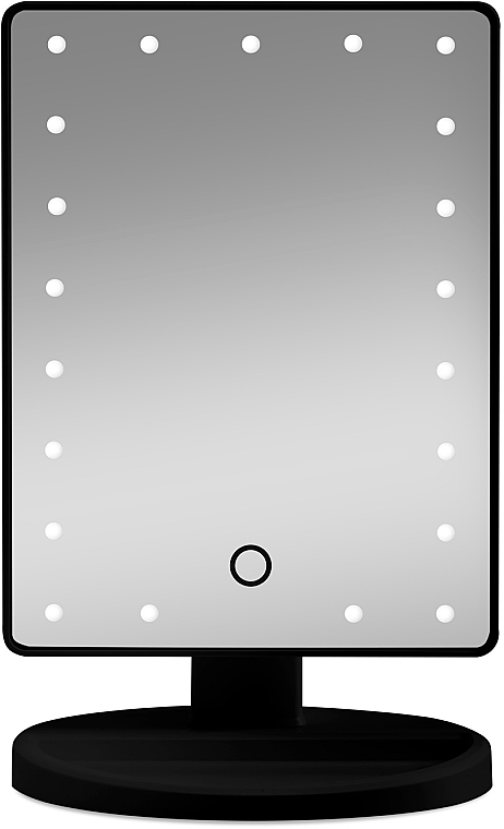 Настольное зеркало, 10260-00, черное - Gillian Jones Makeup Tabel Mirror LED-Light & Touch Black — фото N1