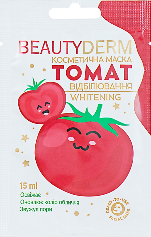 Маска косметическая отбеливающая "Томат" - Beauty Derm Whitening