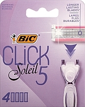 Духи, Парфюмерия, косметика Сменные кассеты, 4 шт - Bic Click 5 Soleil Sensitive