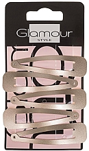 Парфумерія, косметика Заколки для волосся 417417, 5 шт., матові золотисті - Glamour