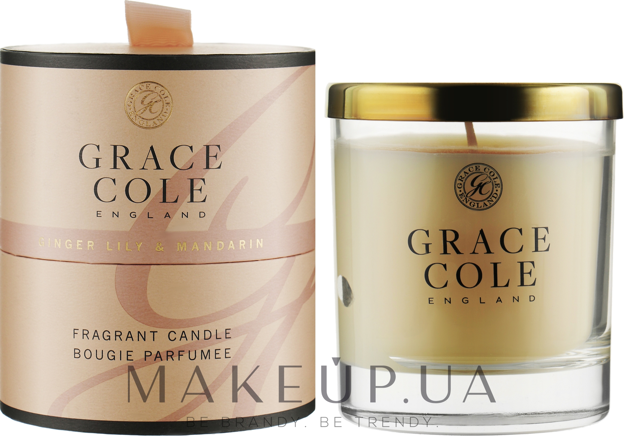 Ароматизированная свеча - Grace Cole Boutique Ginger Lily & Mandarin Fragrant Candle — фото 200g