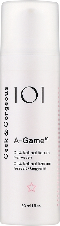 Сироватка для обличчя з ретиналем 0,1% - Geek & Gorgeous A-Game 10 0,1% Retinal Serum