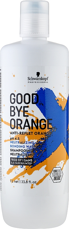 Безсульфатний шампунь з антипомаранчевим ефектом - Schwarzkopf Professional Goodbye Orange Shampoo — фото N1