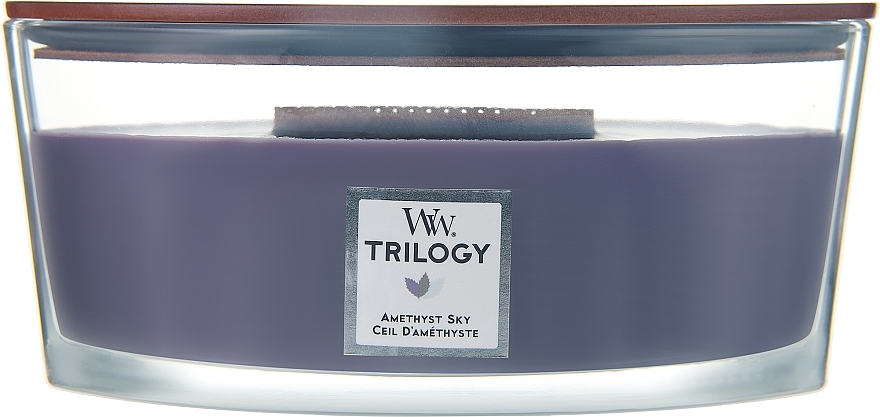 Ароматическая свеча - Woodwick Trilogy Ellipse Candle Amethyst Sky — фото N1