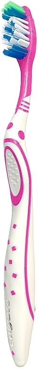 Зубная щетка "Отбеливающая" с полировочной звездочкой, мягкая, розовая - Colgate Max White — фото N2