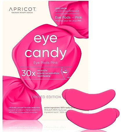 Багаторазові силіконові патчі для очей - Apricot Eye Candy Eye Pads Hyaluron Pink — фото N1