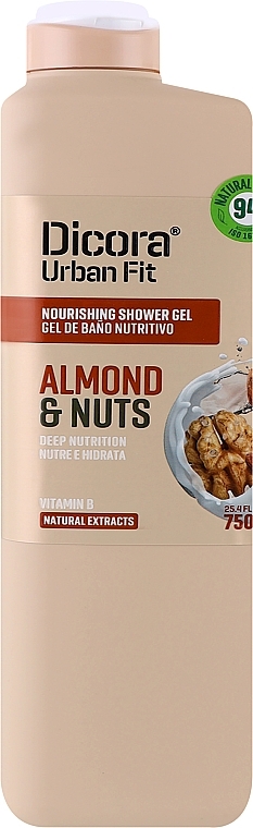 Гель для душа с витамином B "Миндаль и молоко" - Dicora Urban Fit Shower Gel Vitamin B — фото N2