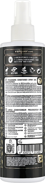 Зміцнювальний кондиціонер-спрей для волосся - Valquer Prolonging Conditioner Spray Sbs Divinityeffect — фото N2