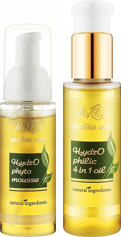 Подарочный набор для демакияжа и двухэтапного очищения - MyIDi H2ydrO Set H2ydrophilic (oil/100ml + mousse/80ml) — фото N1