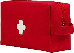 Аптечка тканевая дорожная, красная 24x14x8 см "First Aid Kit" - MAKEUP First Aid Kit Bag M	 — фото N2