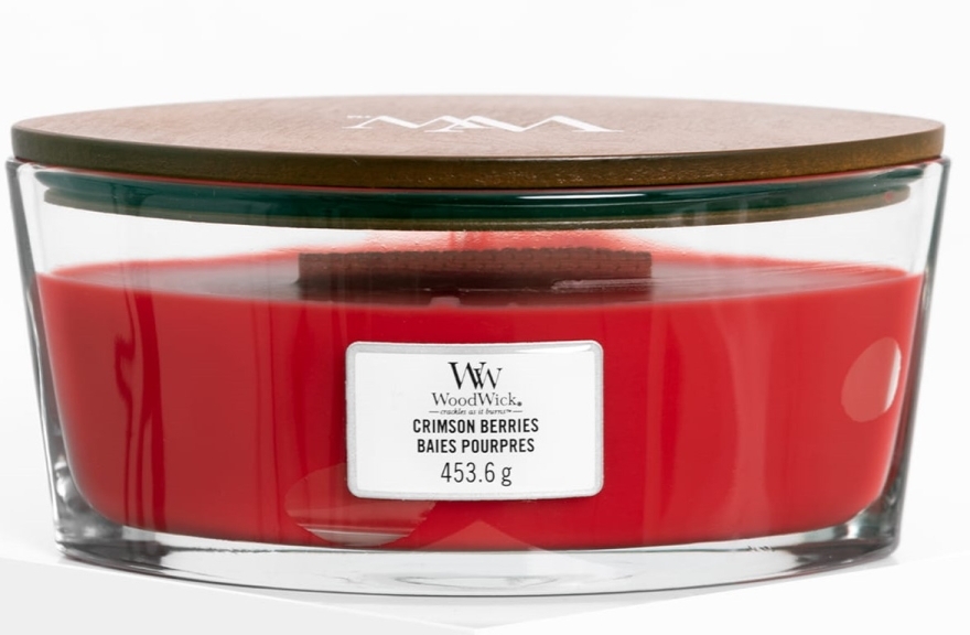 Ароматическая свеча в стакане - WoodWick Ellipse Scented Candle Crimson Berries — фото N1