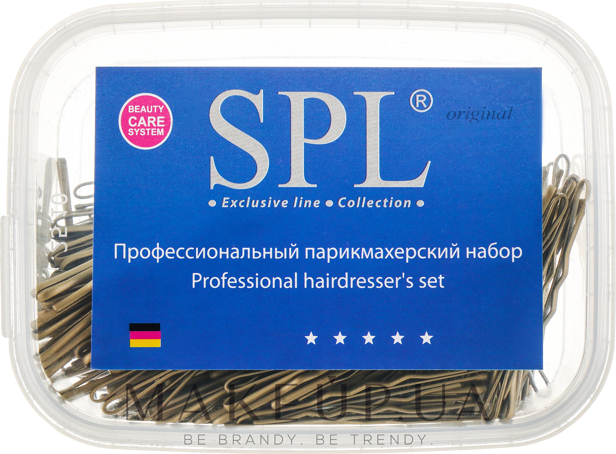 Невидимки для волос 50 мм, 50913, фрезерованные золотые - SPL — фото 250шт