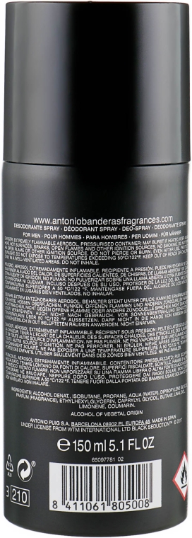 Antonio Banderas Seduction in Black - Дезодорант — фото N2