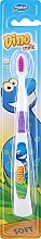 Парфумерія, косметика Зубна щітка M48, м'яка "Dino Smile", фіолетова - Mattes Rebi-Dental Dino Tothbrush