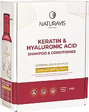 Набір: шампунь і кодиціонер "Keratin & Hyaluronik Acid" - Naturavis Keratin & Hyaluronik Acid Shampoo & Conditioner Set (shm/500ml + cond/500ml) — фото N3