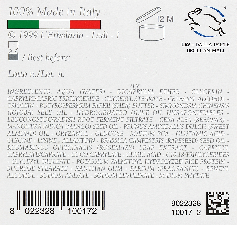Тонизирующий крем c маслом ши и жожоба - L'Erbolario Crema Viso Tonificante — фото N3