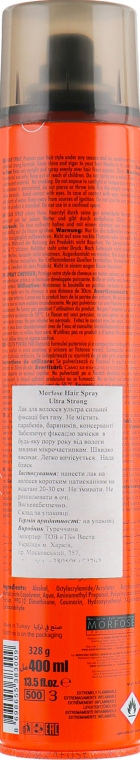 Лак для волосся без газу - Morfose Ultra Strong — фото N2