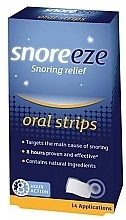 Парфумерія, косметика Оральні смужки проти хропіння, 14 шт. - Snoreeze Oral Strips